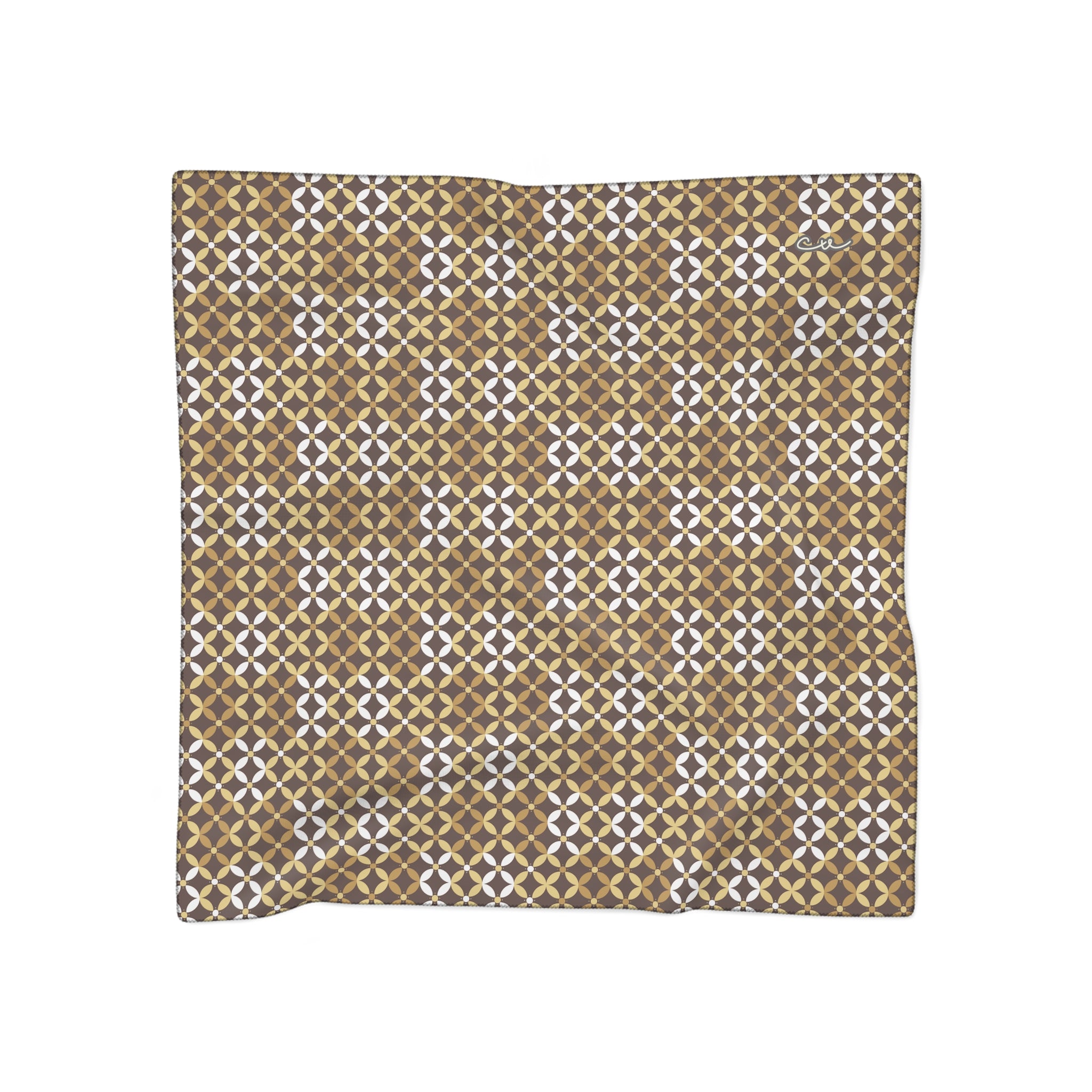 Couture & Vie Chiffon Scarf - Gold Rune