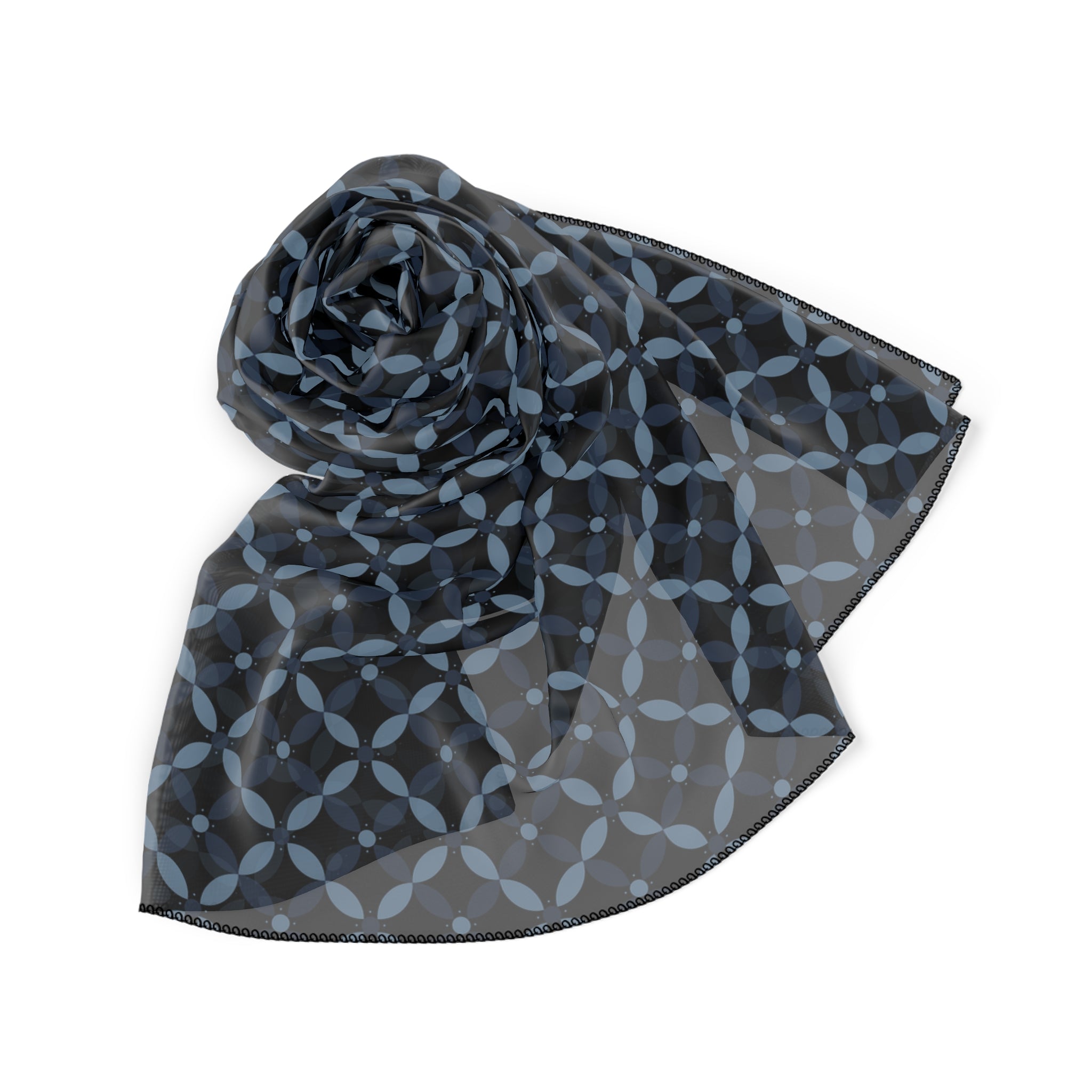 Couture & Vie Chiffon Scarf - Sapphire Night