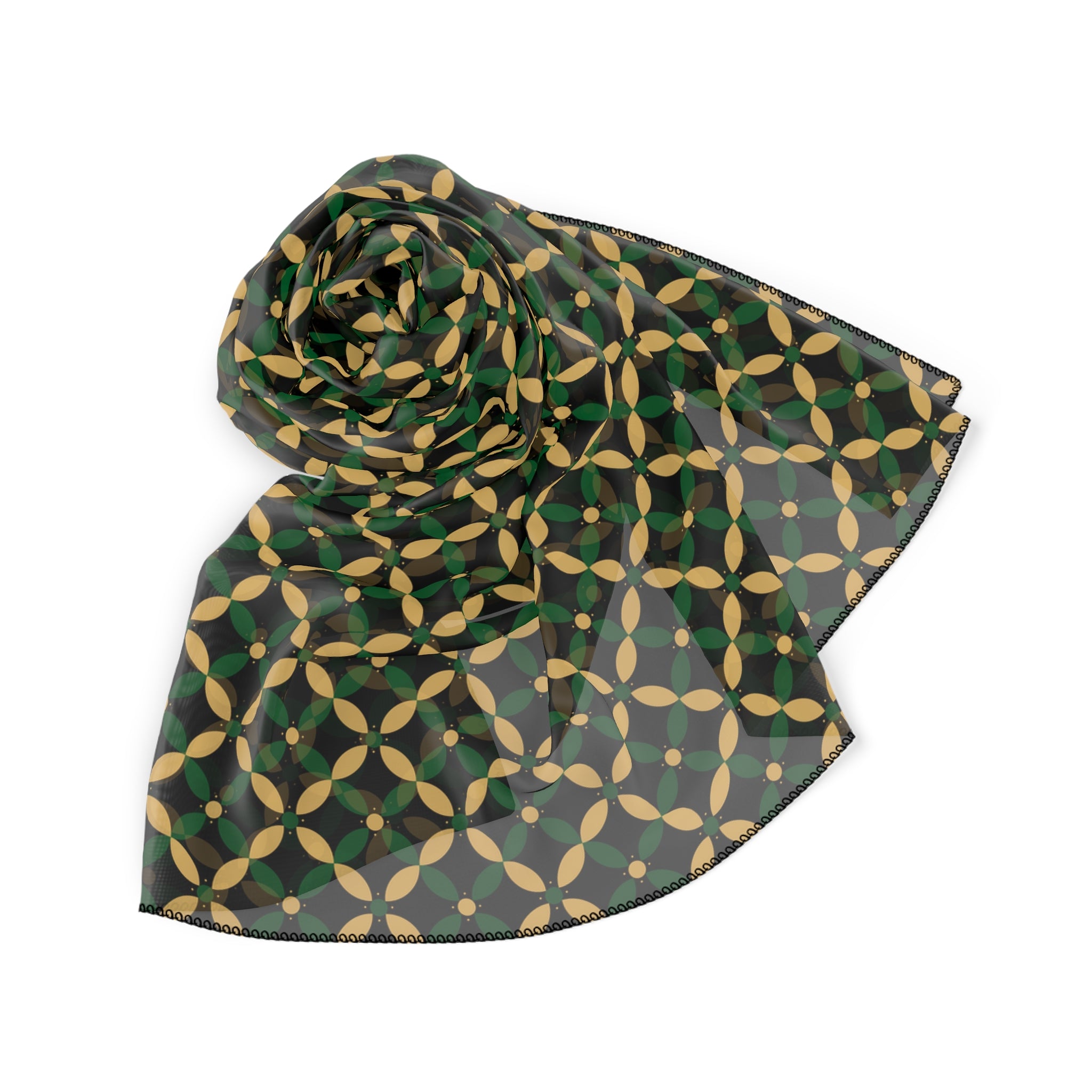 Couture & Vie Chiffon Scarf - Forest Emerald
