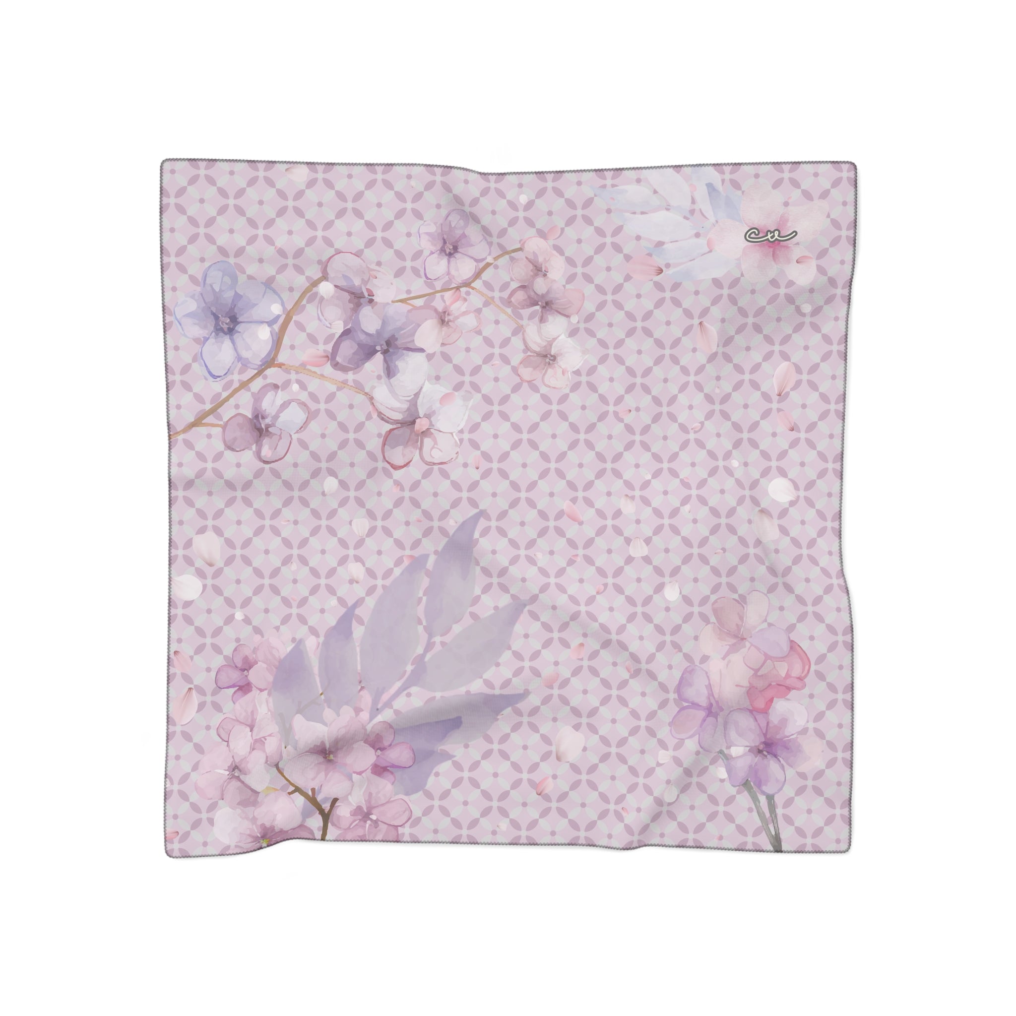 Couture & Vie Chiffon Scarf - Ethereal Bloom