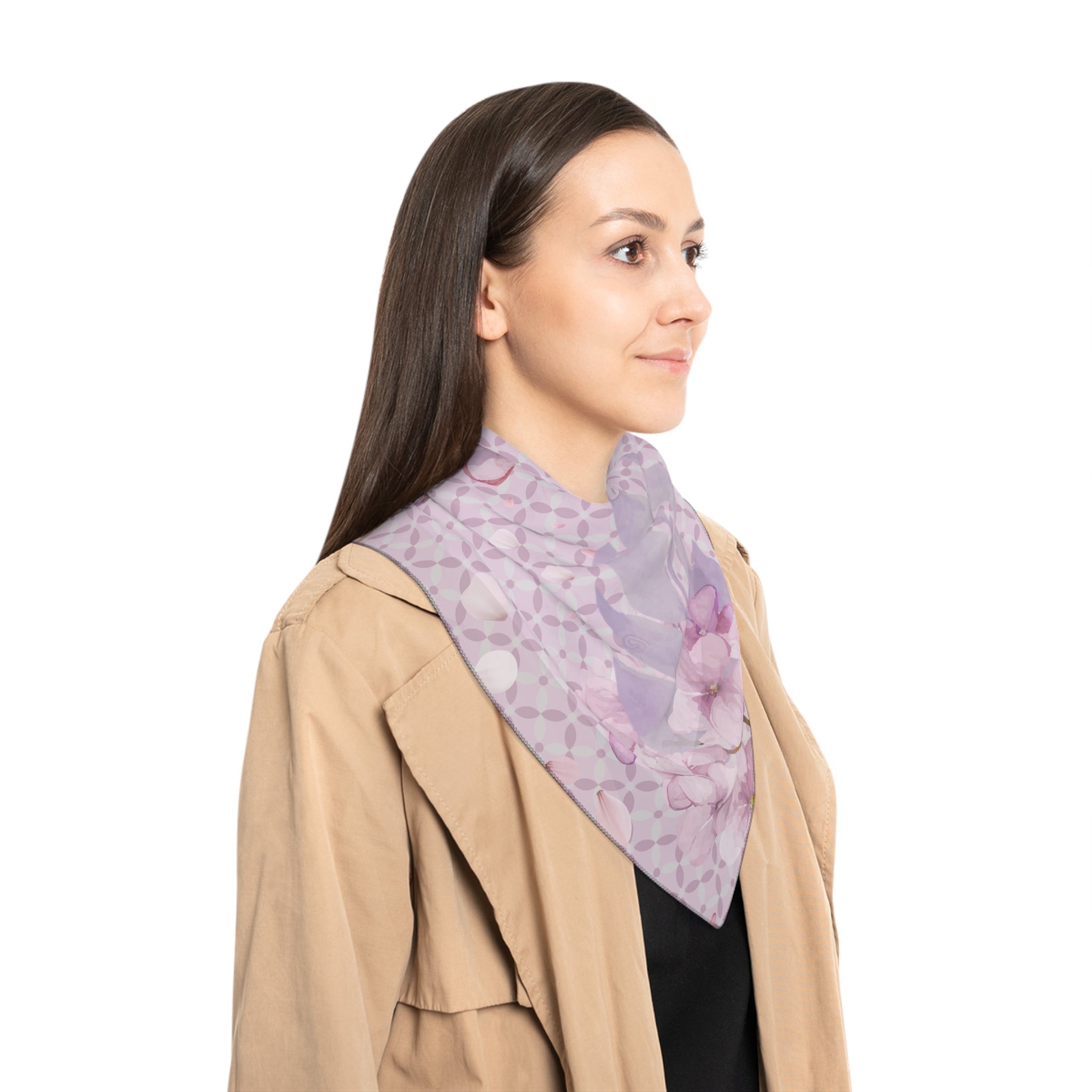 Couture & Vie Chiffon Scarf - Ethereal Bloom