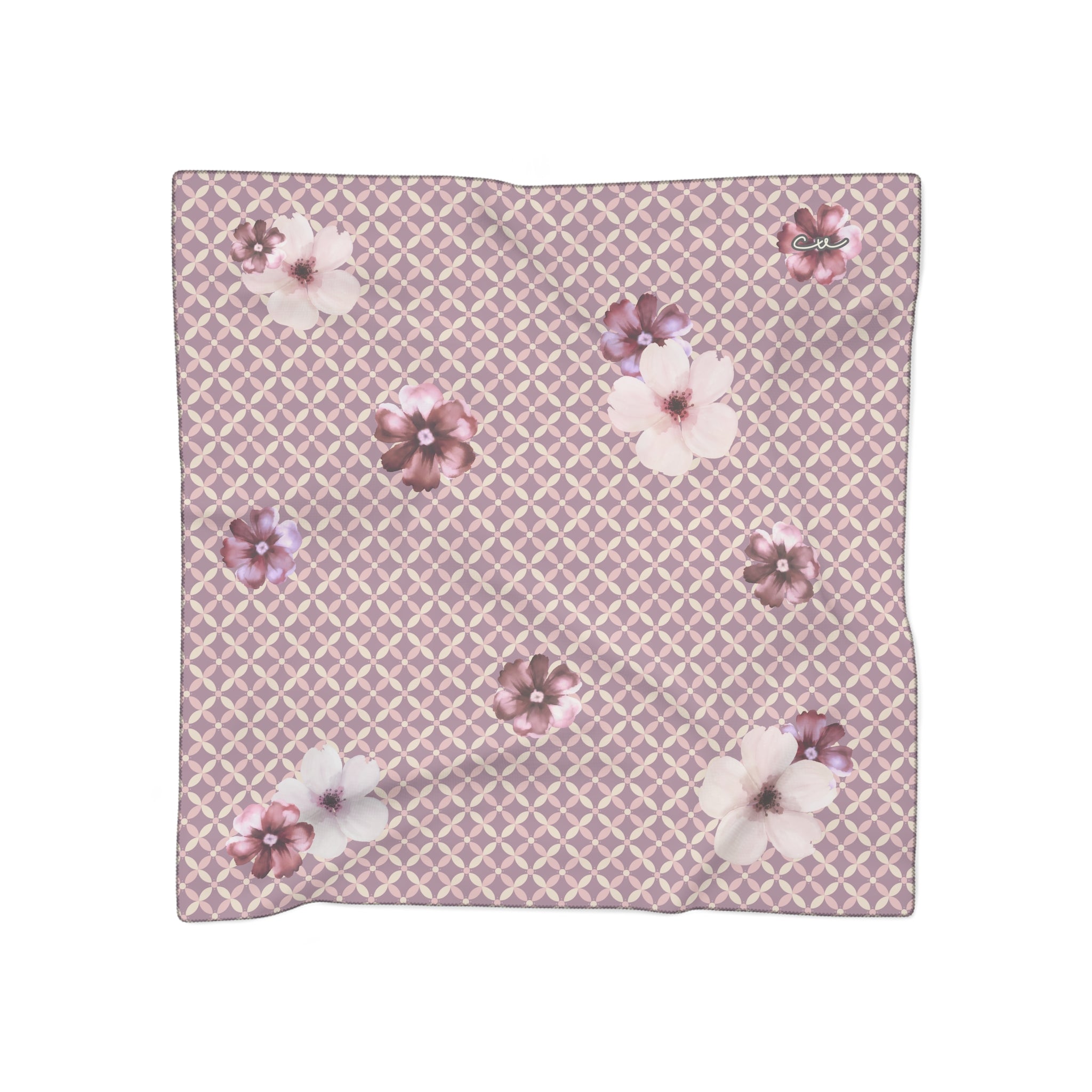 Couture & Vie Chiffon Scarf - Cerise Fleur