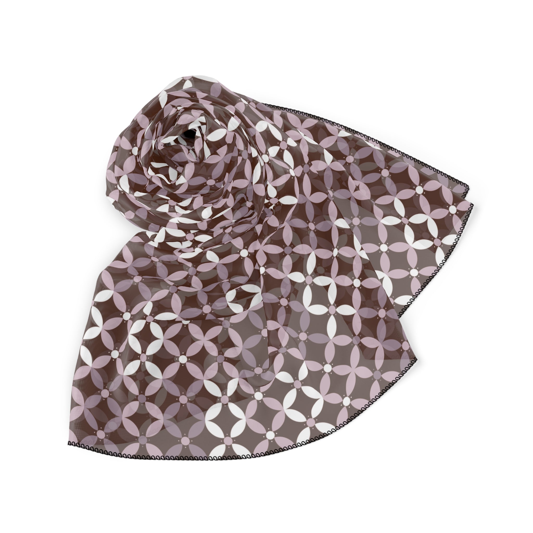 Couture & Vie Chiffon Scarf - Bordeaux Ruby