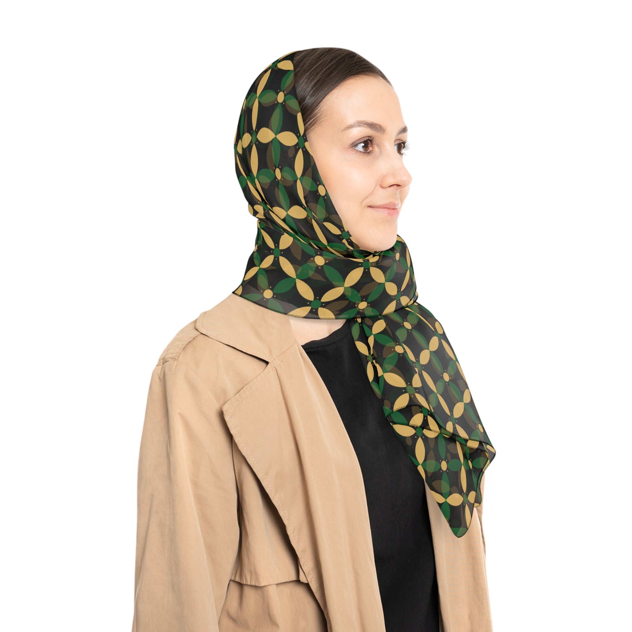 Couture & Vie Chiffon Scarf - Forest Emerald