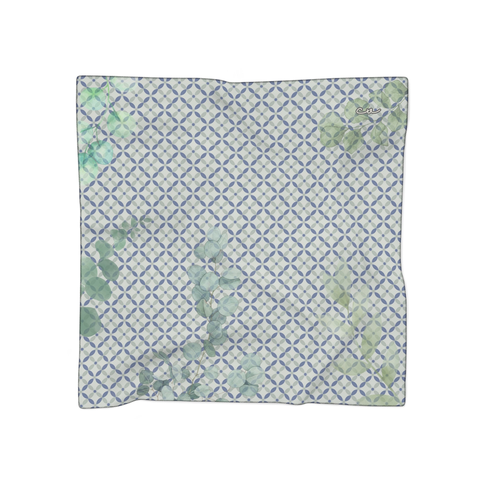 Couture & Vie Chiffon Scarf - Moonlit Trellis